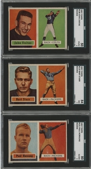 1957 Topps Football Complete Set (154) Including SGC 84 NM 7 Starr Rookie Card!